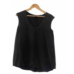 J.Crew Women’s Silk V-neck Suit Blouse Black Size 6 Med Rouched‎ Asymmetrical